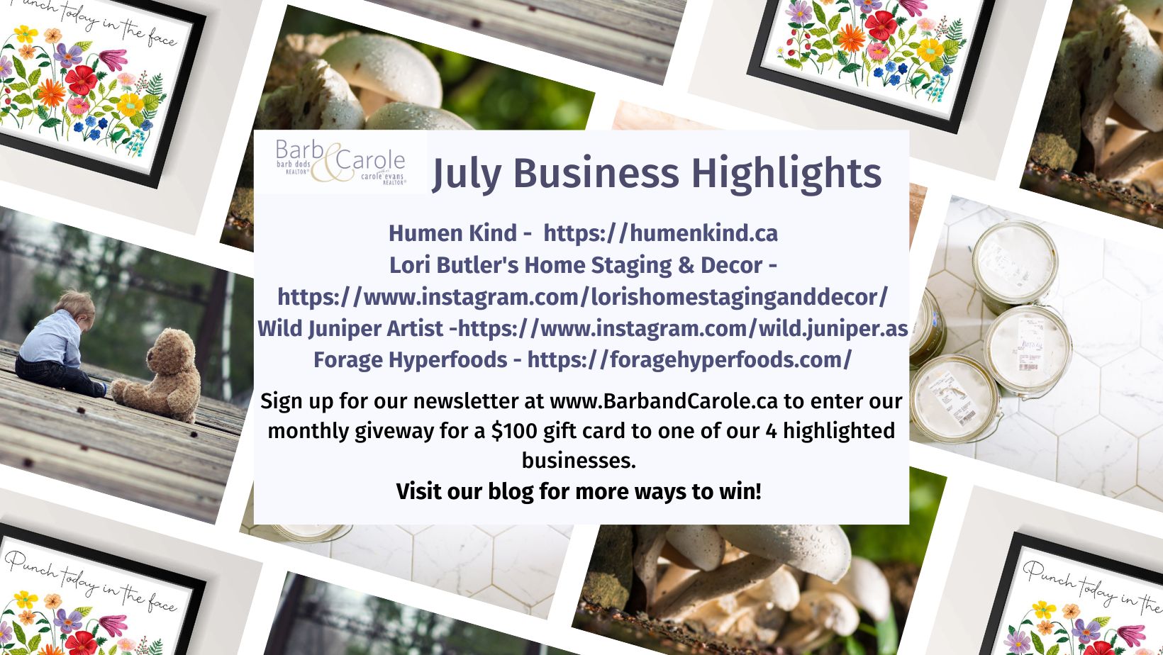 July Business Highlights - July Giveaway: Highlighting Local Businesses Near You
